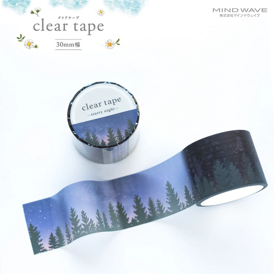 Mind Wave Clear Tape Sky & Sea 30mm×3m - Starry Night