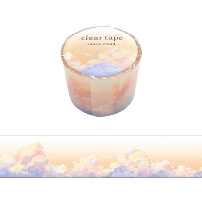 Mind Wave Clear Tape Sky & Sea 30mm×3m - Sunset Cloud