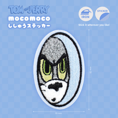 Tom & Jerry Moco Moco Fluffy Embroidery Sticker Patch - Tom