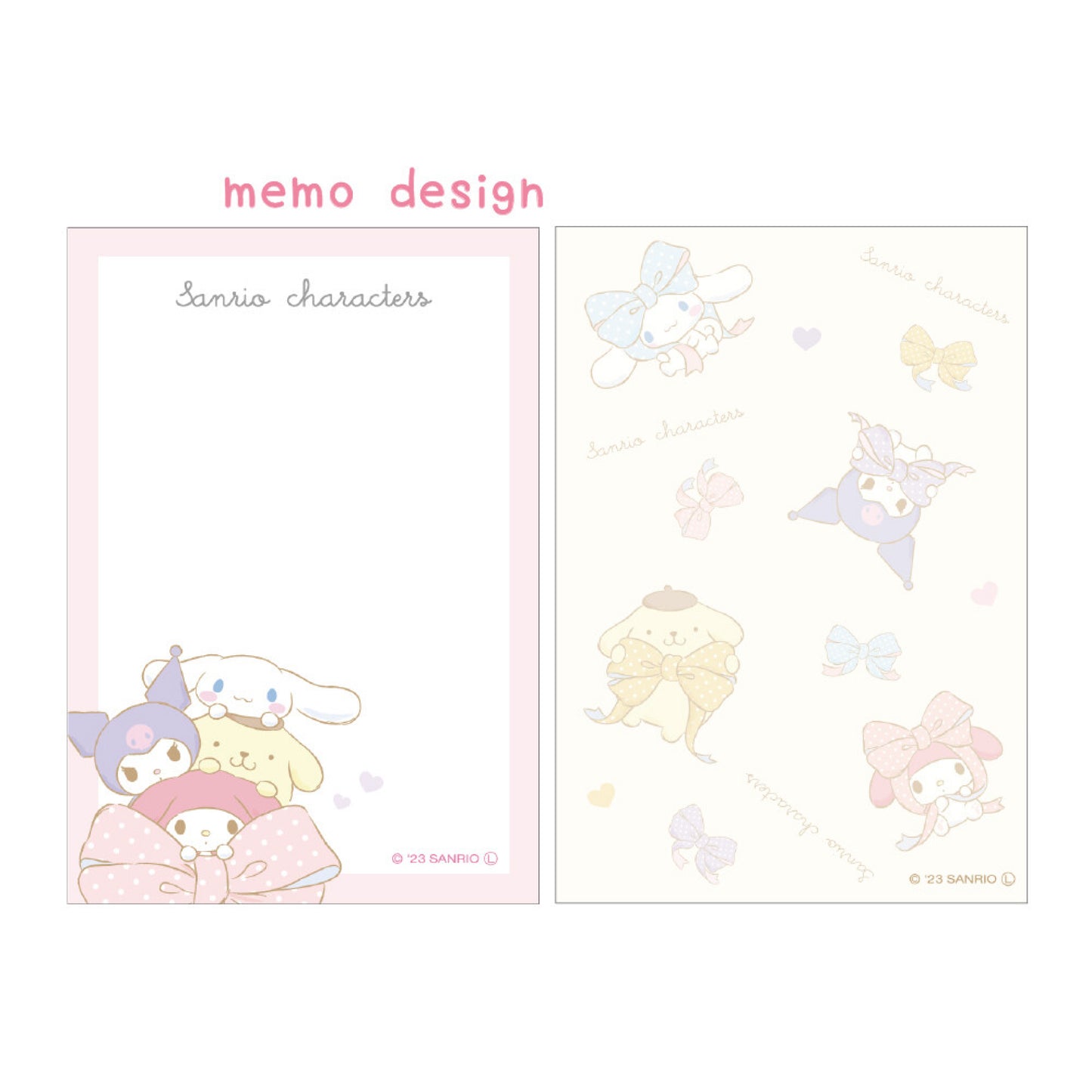 Sanrio Characters Mini Memo Pad - Big Ribbon