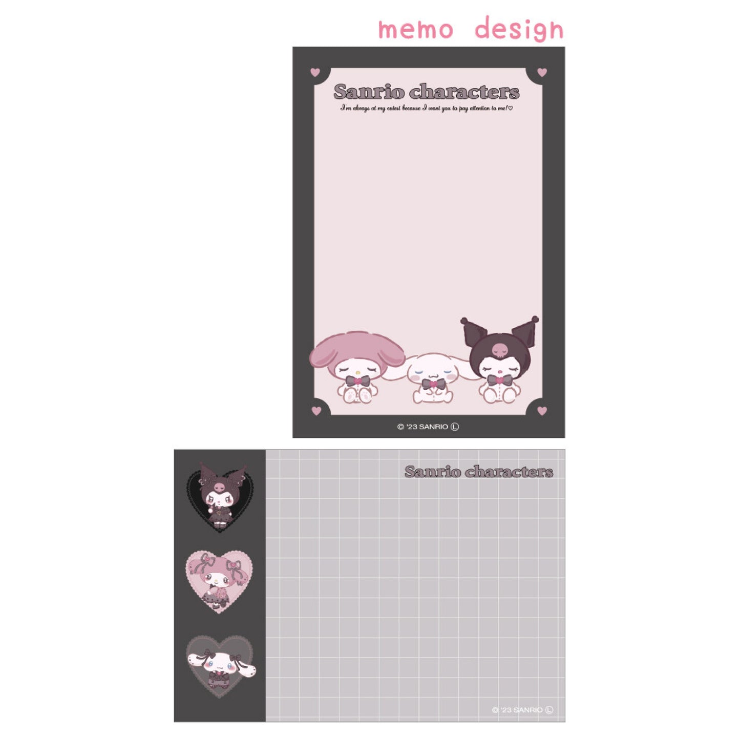 Sanrio Characters Mini Memo Pad - Ururu Gothic Lolita