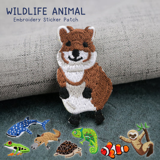 Wildlife Animal Embroidery Sticker Patch - Quokka