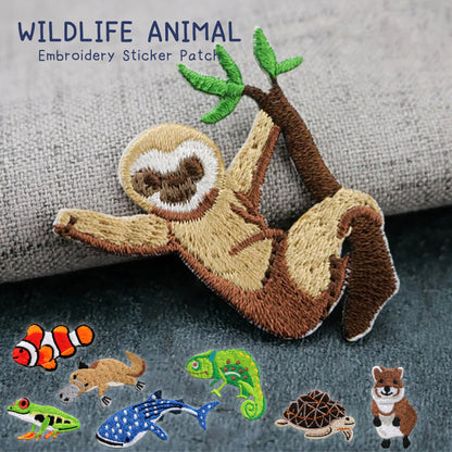 Wildlife Animal Embroidery Sticker Patch - Sloth