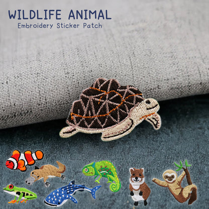 Wildlife Animal Embroidery Sticker Patch - Tortoise