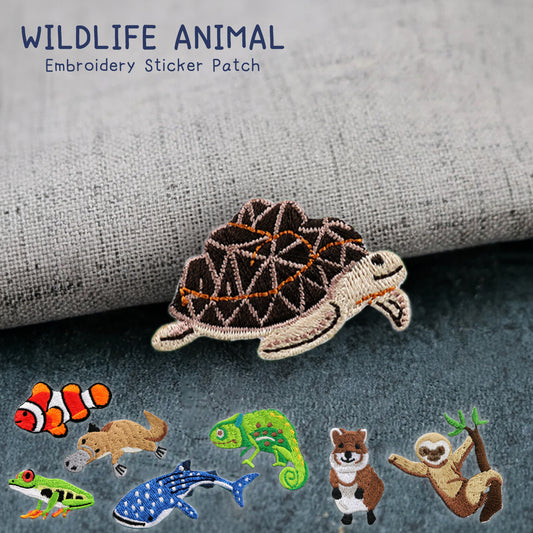 Wildlife Animal Embroidery Sticker Patch - Tortoise