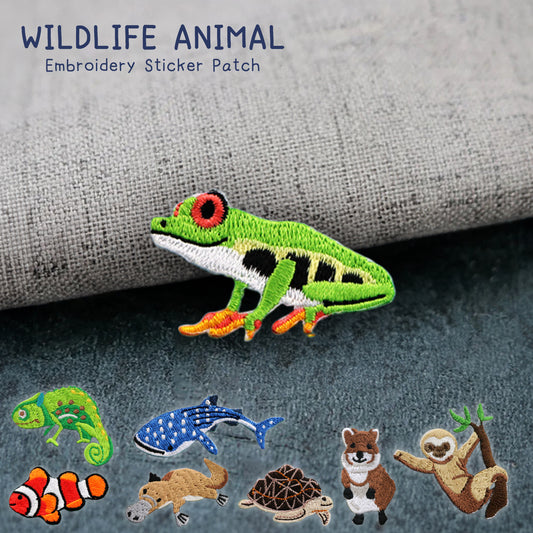 Wildlife Animal Embroidery Sticker Patch - Tree Frog