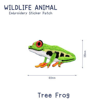 Wildlife Animal Embroidery Sticker Patch - Tree Frog