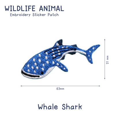 Wildlife Animal Embroidery Sticker Patch - Whale Shark