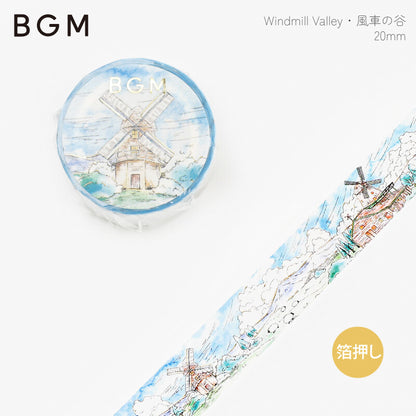 BGM LIFE Goldfoiled Washi Tape - Windmill Valley