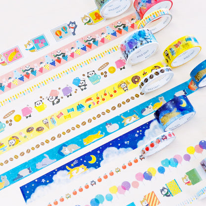 World Craft Hiyokkori Cute Animal Washi Tape - Chokkori Friends