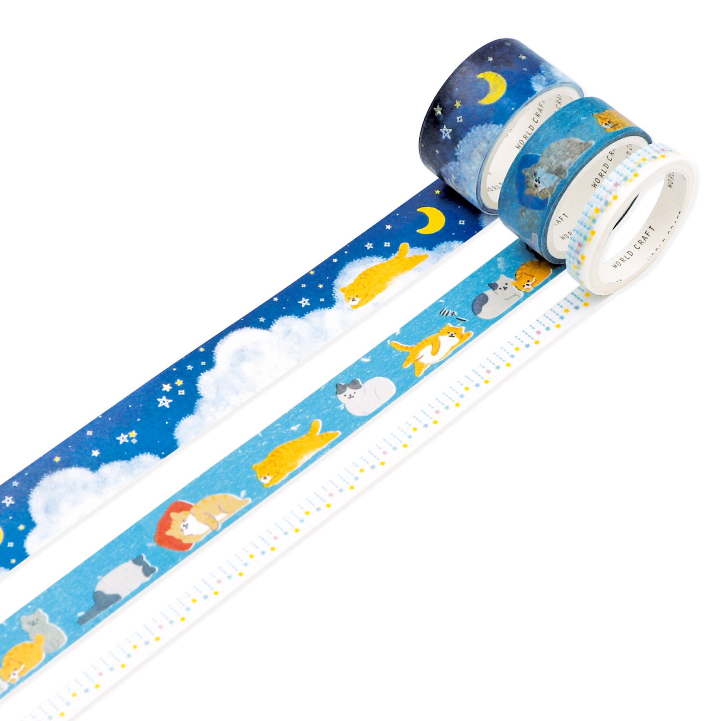 World Craft Hiyokkori Cute Animal Washi Tape - Chill Cat