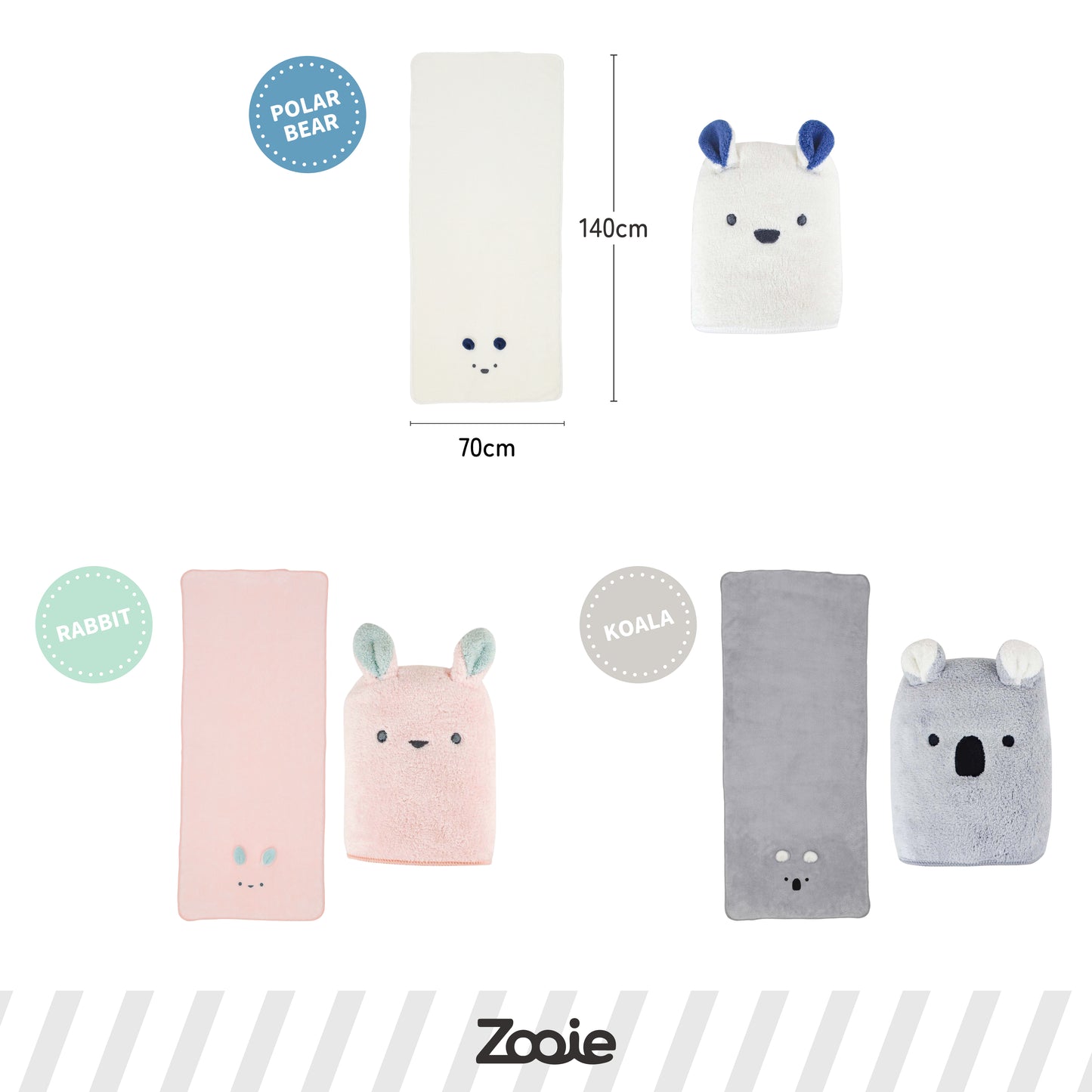 Cacari Zooie Bath Towel - Koala