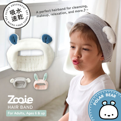 Cacari Zooie Hair Band - Polar Bear