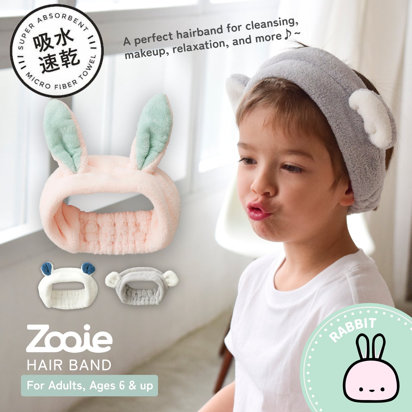 Cacari Zooie Hair Band - Rabbit