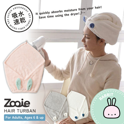 Cacari Zooie Hair Turban - Rabbit